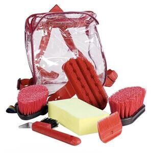 Horze Soft Grip Grooming Backpack Set